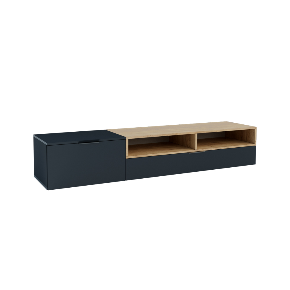 Έπιπλο TV Morocco Ανθρακί-Χρυσό Δρυς 175x39x35cm