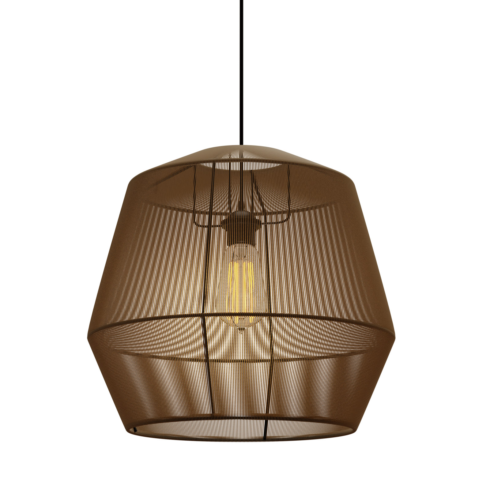 Κρεμαστό Μονόφωτο Φωτιστικό Καφέ 803 Ε27 Φ39x120cm - Image 2