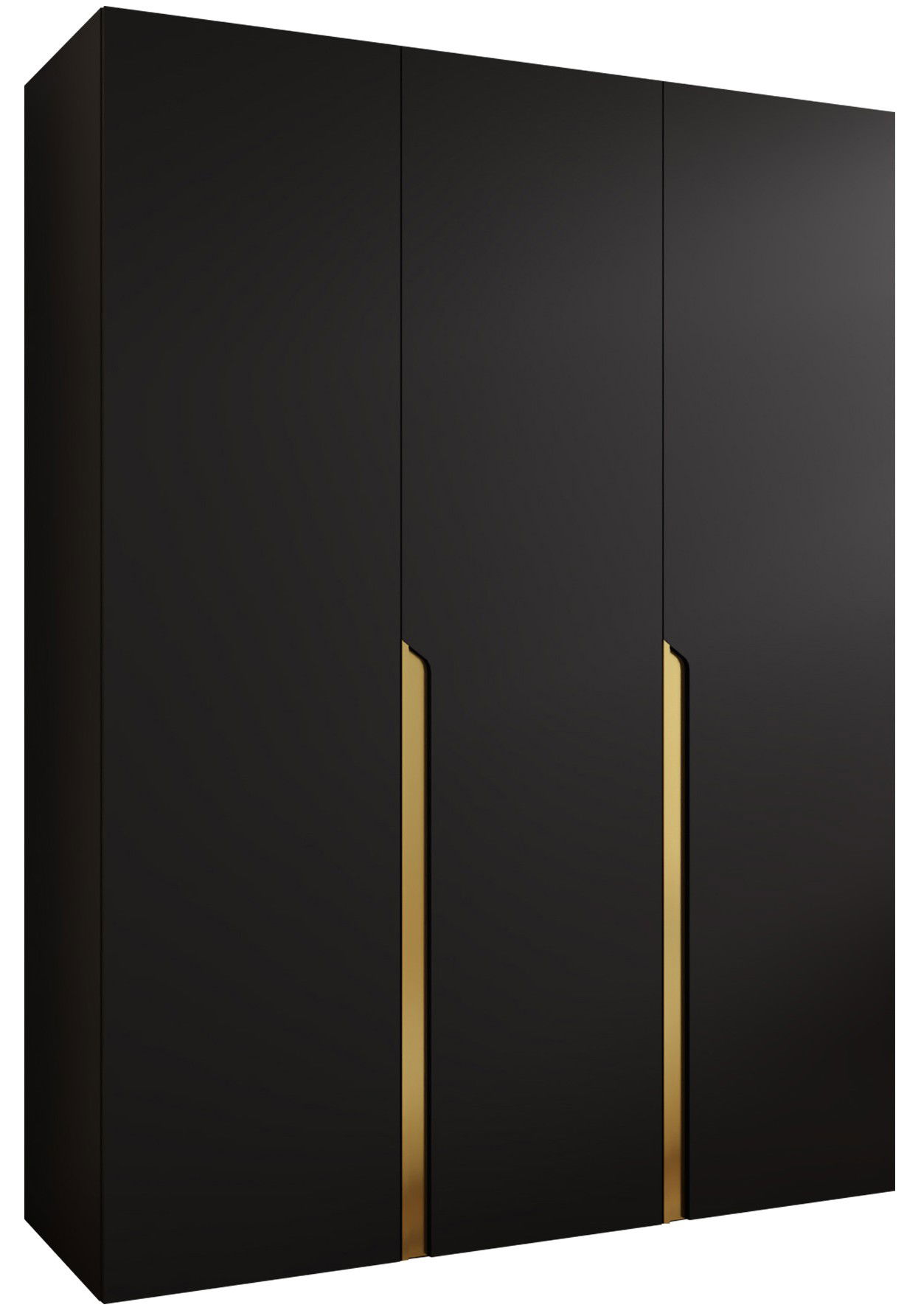 Ντουλάπα Mila I Τριφυλλη-Μαύρο - Χρυσό