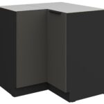 Επιδαπέδιο ντουλάπι γωνιακό Arianna 90x90 DN 2F BB-Γκρι