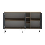 Μπουφές Balain pakoworld sonoma-ανθρακί 142x35.5x83εκ