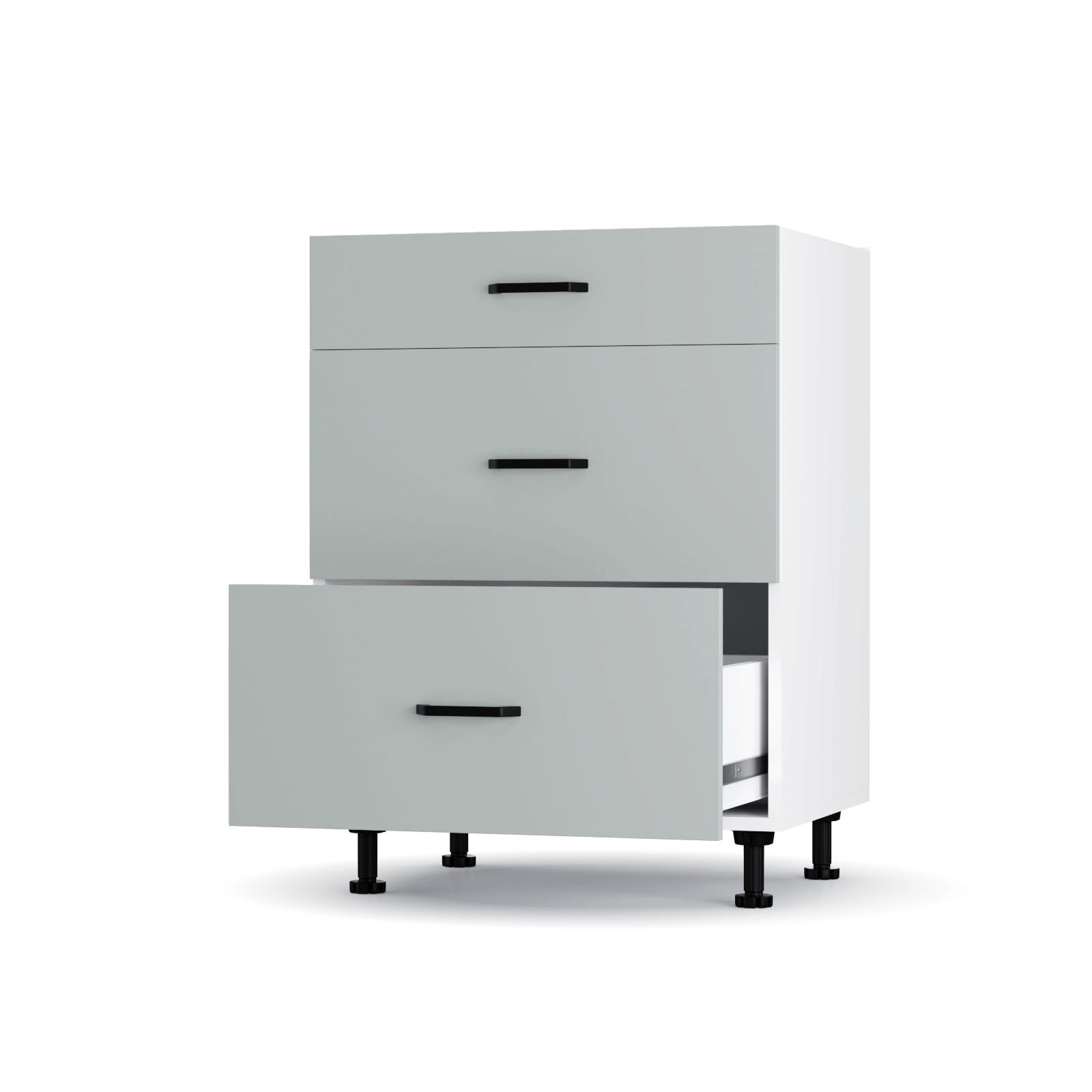 Modest Κάτω Ντουλάπι Συρταριέρα Γκρι 60x48x82εκ - Image 2