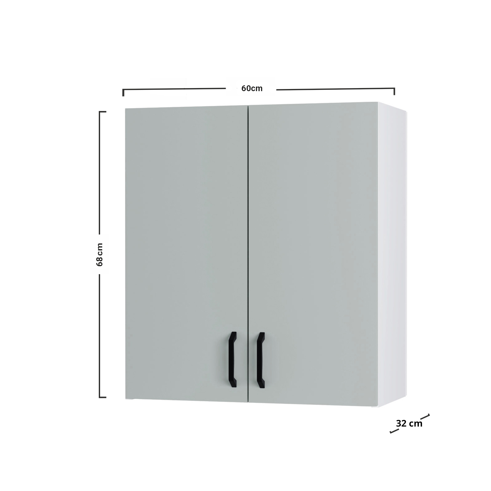 Modest Πάνω Ντουλάπι Απορροφητήρα Γκρι 60x32x68εκ - Image 3