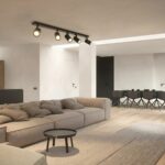 kelvo® SPOTA KLV-101-0142 Κινούμενο Φωτιστικό Σποτ Οροφής για 5 Λάμπες MR16 με Ντουί GU10 AC 220-240V IP20 - Μαύρο Ματ - Μ79.5 x Π6.3 x Υ14cm