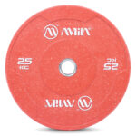 Δίσκος Color Bumper Plate Slim 50 mm 25 kg – Κόκκινο
