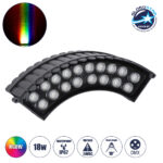 GloboStar® TREELIGHT-JINA 90695 Κυρτή Μπάρα Φωτισμού Wall Washer με Αντιθαμβωτική Γρίλια Ειδική για Φυτά - Δέντρα LED 18W 1530lm 10° DC 24V Αδιάβροχο IP67 L29 x W11 x H10.5cm RGBW DMX512 - Γκρι Ανθρακί - 3 Years Warranty