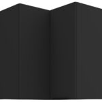 Κρεμαστό ντουλάπι γωνιακό Arianna 60x60 GN 72 2F-Μαύρο