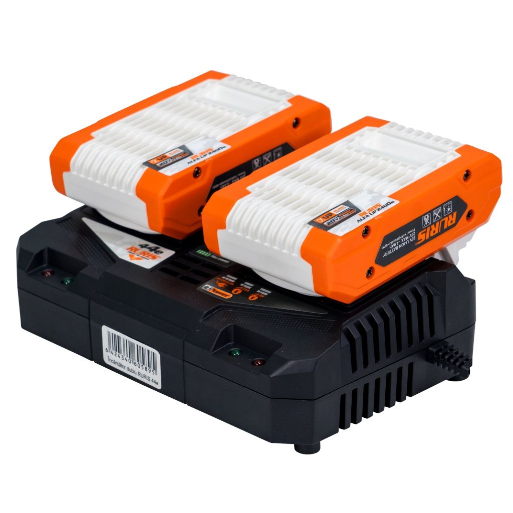 KIT RURIS Alfa Up 4444e (2 ΜΠΑΤΑΡΙΕΣ 20V-4Ah & ΔΙΠΛΟ ΦΟΡΤΙΣΤΗ) - RURIS