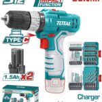 WF TOTAL ΕΠΑΓΓ. ΔΡΑΠ/ΒΙΔΟ ΚΡΟΥΣΤΙΚΟ ΜΠΑΤ. Li-ion 12V / 1.5Ah / 20Nm / 2 ΜΠΑΤ Type-C (TOSLI241197E)
