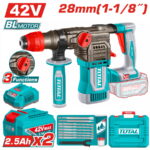 TOTAL ΕΠΑΓΓ ΣΕΤ ΠΝΕΥΜΑΤΙΚΟ ΠΙΣΤΟΛΕΤΟ ΜΠΑΤ. Li-ion 42V / 28mm/ 2.5Ah / 2 ΜΠΑΤ BL Motor (TRHLI422882E)