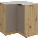 Επιδαπέδιο ντουλάπι γωνιακό Arianna 90x90 DN 2F BB-Γκρέζ