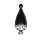 GLOBOSTAR® SOBRINO 999-0110 Vintage Κρεμαστό Φωτιστικό Οροφής με Ντουί 1 x E27 AC 220-240V IP20 - Μαύρο - Μ26 x Π26 x Υ70cm