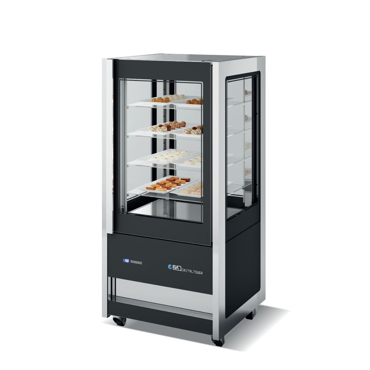 Βιτρίνα συντήρηση πανοραμική CRISTAL TOWER 75LH RV TN BLACK