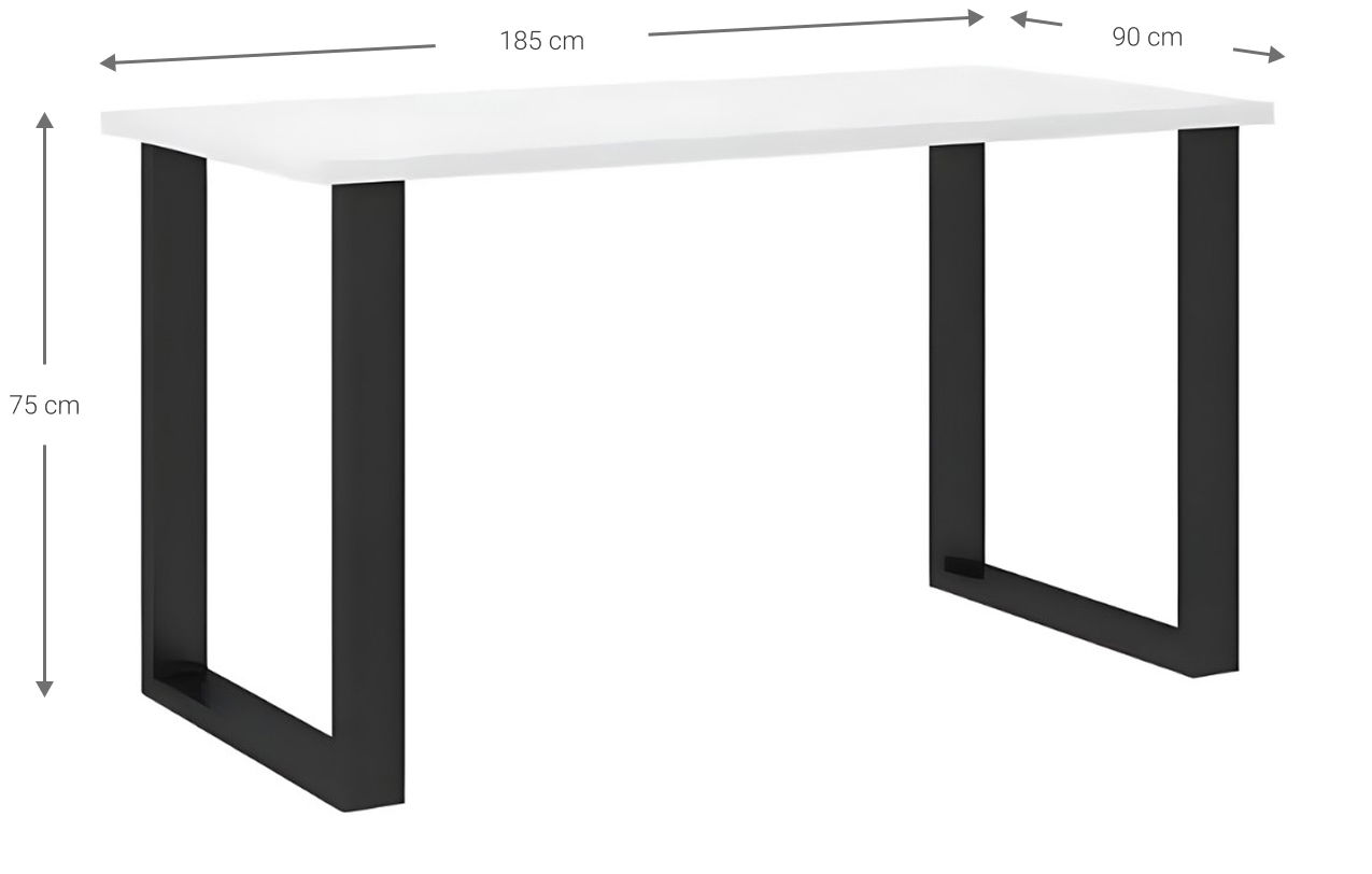 Τραπέζι Kingsale-185 x 90-Leuko - Image 3