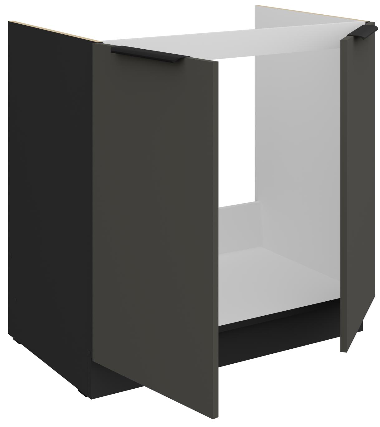 Επιδαπέδιο ντουλάπι νεροχύτη Arianna 80 ZL 2F-Γκρι - Image 2