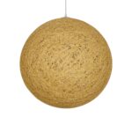 GLOBOSTAR® OCEANA 999-0155 Boho Κρεμαστό Φωτιστικό Οροφής με Ντουί 1 x E27 AC 220-240V IP20 - Μπεζ & Χρυσό - Μ60 x Π60 x Υ60cm