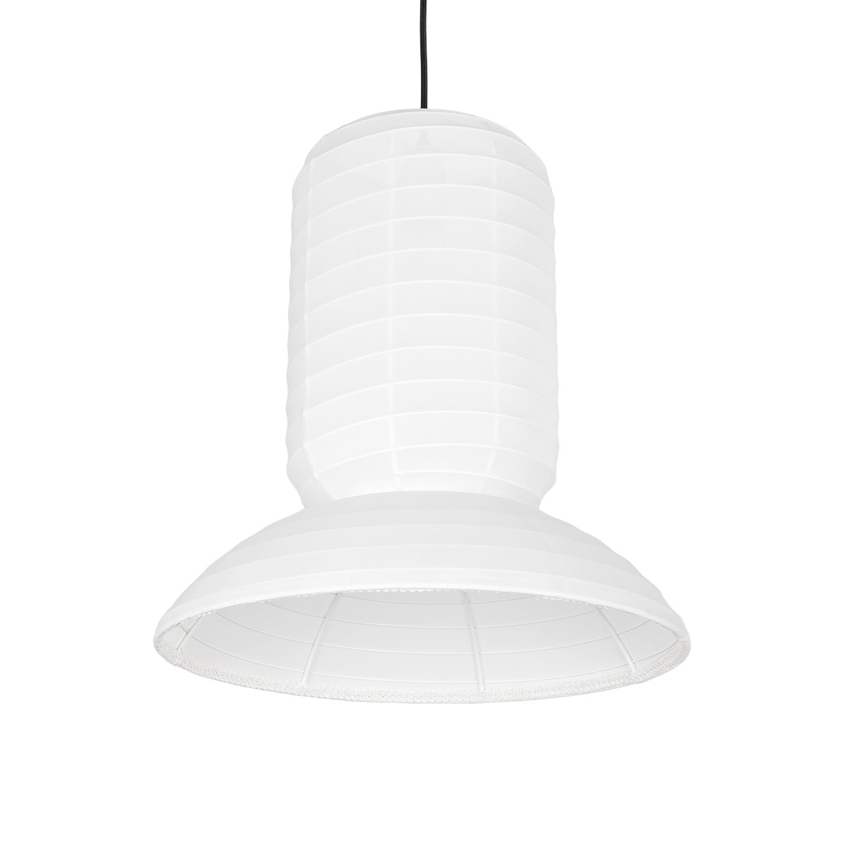 GLOBOSTAR® ROMINA 62002 Μοντέρνο Κρεμαστό Φωτιστικό Οροφής με Ντουί 1 x E27 AC 220-240V IP20 - Λευκό - Μ40 x Π40 x Υ42.5cm