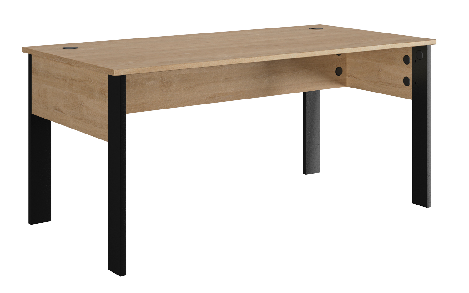 Faro γραφείο 160x80x74εκ. Blond Oak / Μαύρο