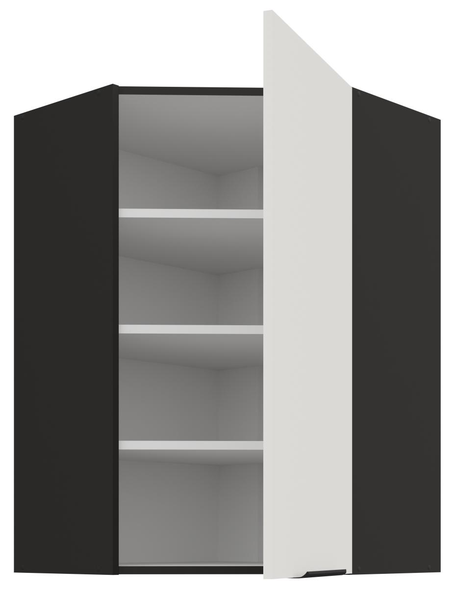 Κρεμαστό ντουλάπι γωνιακό Arianna 60x60 GN 90 1F-Λευκό - Image 2
