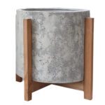 ΓΛΑΣΤΡΑ ΕΣΩΤ.ΧΩΡΟΥ HOFF HM4682.03M FIBER CEMENT ΓΚΡΙ-TEAK ΒΑΣΗ Φ40x39Υεκ