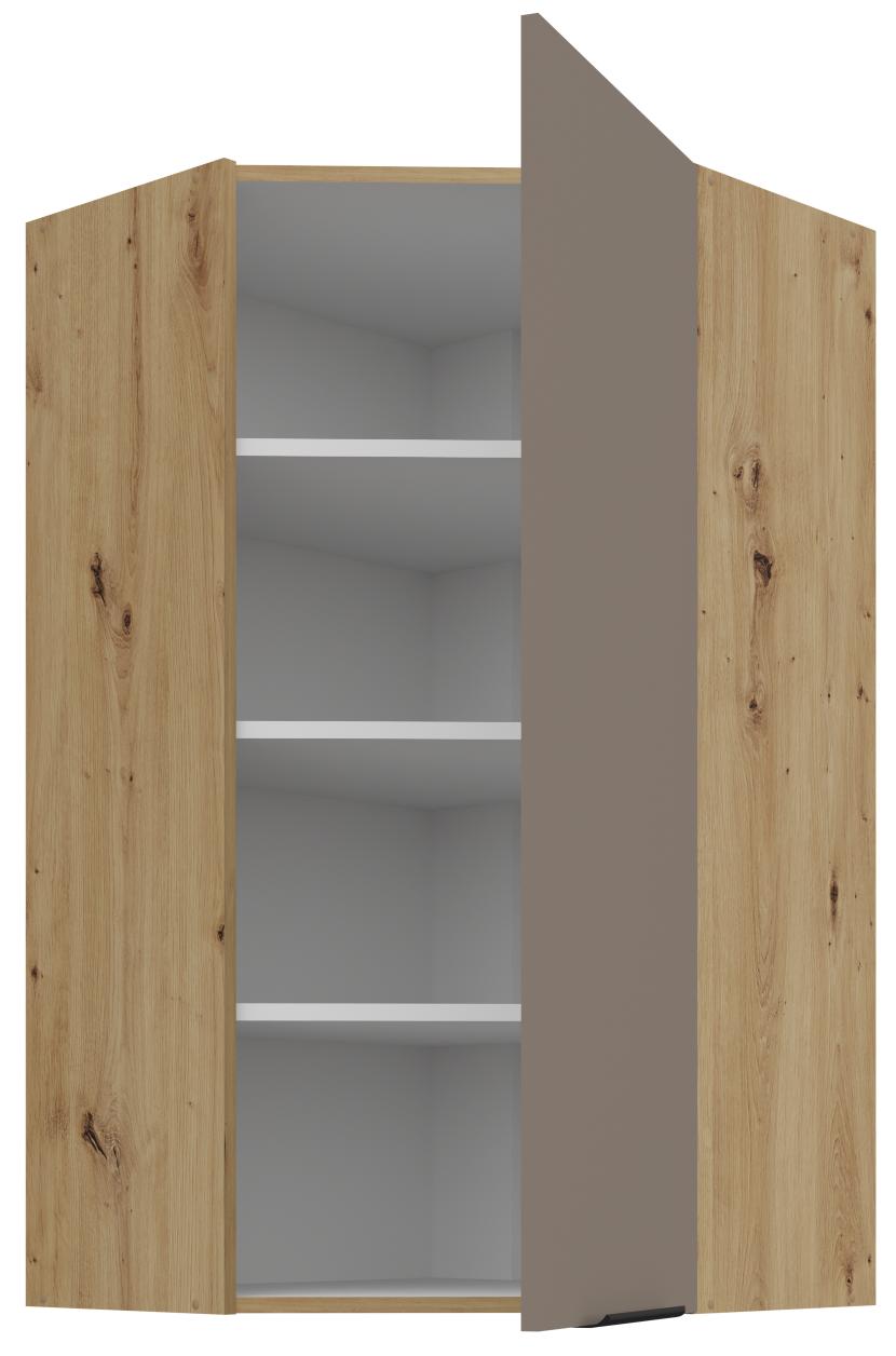 Κρεμαστό ντουλάπι γωνιακό Arianna 60x60 GN 108 1F-Γκρέζ - Image 2