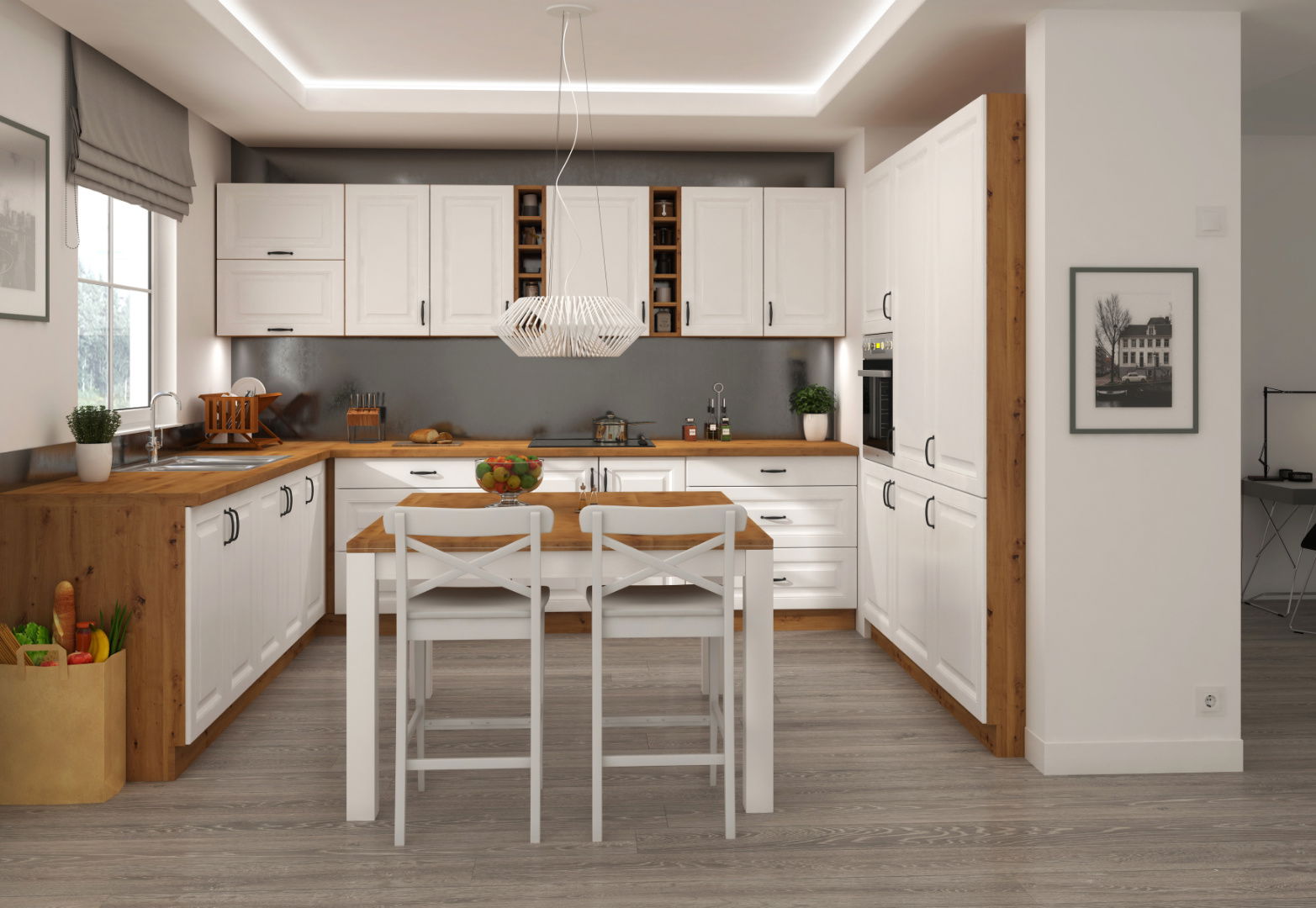Επιδαπέδιο ντουλάπι Yvette 60 DPS-210-Λευκό - Image 3