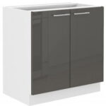 Επιδαπέδιο ντουλάπι νεροχύτη Lyona 80 ZL 2F BB-Gkri