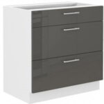 Επιδαπέδιο ντουλάπι Lyona 80 D 3S BB-Gkri