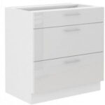Επιδαπέδιο ντουλάπι Lyona 80 D 3S BB-Leuko