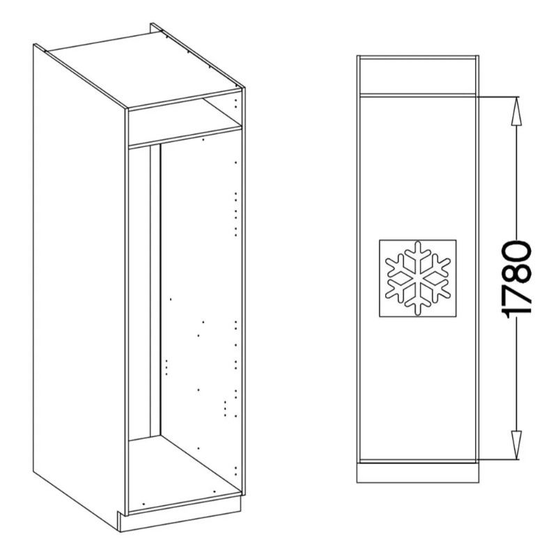 Επιδαπέδιο ντουλάπι ψυγείου Modernus 60 LO 210 2F - Image 2