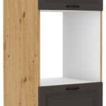 Επιδαπέδιο ντουλάπι Yvette 60 DP-210 2F-Γραφίτης