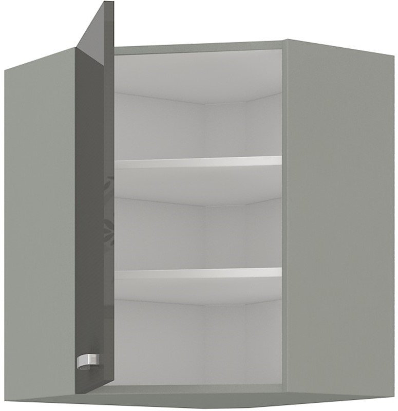 Επίτοιχο γωνιακό ντουλάπι Ingrid 60x60-Gkri - Image 2