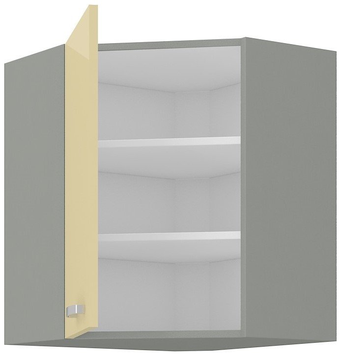 Επίτοιχο γωνιακό ντουλάπι Ingrid 60x60-Krem - Image 2