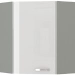 Επίτοιχο γωνιακό ντουλάπι Ingrid 60x60-Leuko