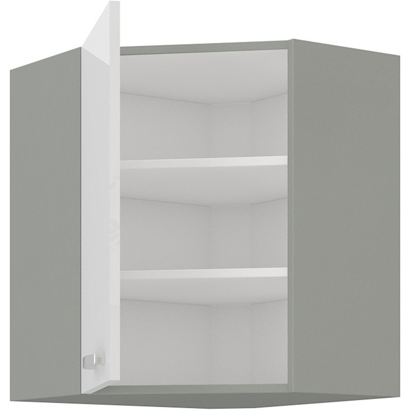 Επίτοιχο γωνιακό ντουλάπι Ingrid 60x60-Leuko - Image 2