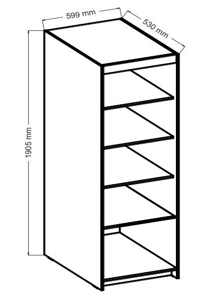 Ντουλάπα Ester 1D3S-Sonoma Oak - Image 3