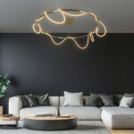 kelvo® GLOW KLV-101-0151 Φωτιστικό Οροφής LED 89W 8900lm 360° AC 220-240V IP20 Ρυθμιζόμενο Λευκό CCT με Χειριστήριο από 2700K έως 6000K Dimmable - Lumileds SMD Chip - Χρυσό Πλατίνα - Μ150 x Π150 x Υ30cm - 3 Χρόνια Εγγύηση