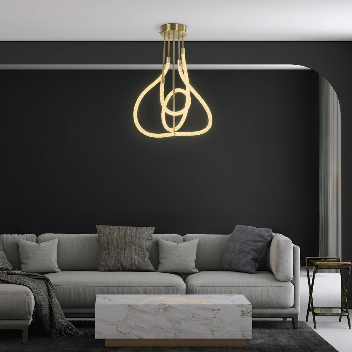 kelvo® GLOW KLV-101-0152 Φωτιστικό Οροφής LED 40W 4000lm 360° AC 220-240V IP20 Ρυθμιζόμενο Λευκό CCT με Χειριστήριο από 2700K έως 6000K Dimmable - Lumileds SMD Chip - Χρυσό Πλατίνα - Μ50 x Π50 x Υ70cm - 3 Χρόνια Εγγύηση