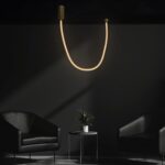 kelvo® GLOW KLV-101-0155 Κρεμαστό Φωτιστικό Οροφής LED 27W 2700lm 360° AC 220-240V IP20 Ρυθμιζόμενο Λευκό CCT με Χειριστήριο από 2700K έως 6000K Dimmable - Lumileds SMD Chip - Χρυσό Πλατίνα - Μ90 x Π9 x Υ95cm - 3 Χρόνια Εγγύηση