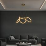 kelvo® GLOW KLV-101-0162 Κρεμαστό Φωτιστικό Οροφής LED 36W 3600lm 360° AC 220-240V IP20 Ρυθμιζόμενο Λευκό CCT με Χειριστήριο από 2700K έως 6000K Dimmable - Lumileds SMD Chip - Χρυσό Πλατίνα - Μ70 x Π70 x Υ40cm - 3 Χρόνια Εγγύηση