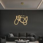 kelvo® GLOW KLV-101-0163 Κρεμαστό Φωτιστικό Οροφής LED 58W 5800lm 360° AC 220-240V IP20 Ρυθμιζόμενο Λευκό CCT με Χειριστήριο από 2700K έως 6000K Dimmable - Lumileds SMD Chip - Χρυσό Πλατίνα - Μ80 x Π80 x Υ40cm - 3 Χρόνια Εγγύηση