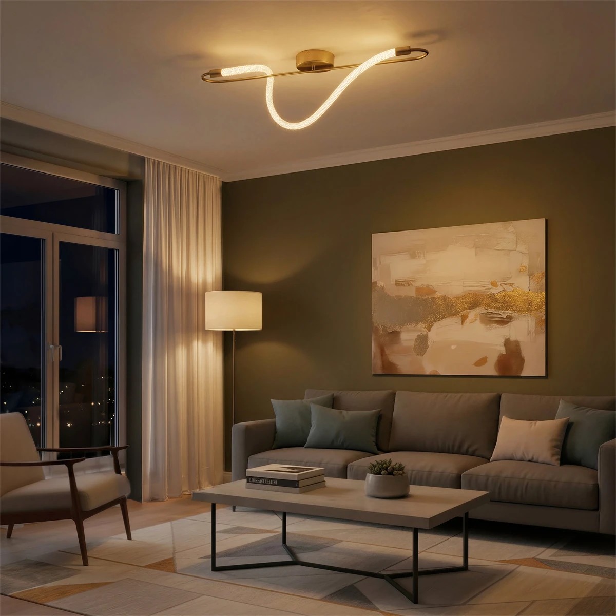 kelvo® GLOW KLV-101-0169-V2 Φωτιστικό Οροφής LED 18W 1800lm 360° AC 220-240V IP20 Ρυθμιζόμενο Λευκό CCT με On/Off 2700K/4500K/6000K - Lumileds SMD Chip - Χρυσό Πλατίνα - Μ30 x Π15 x Υ70cm - 3 Χρόνια Εγγύηση