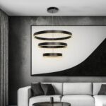 kelvo® VENOM KLV-101-0199 Κρεμαστό Φωτιστικό Οροφής LED 120W 12000lm 120° AC 220-240V IP20 Ρυθμιζόμενο Λευκό CCT με Χειριστήριο από 2700K έως 6000K Dimmable - Lumileds SMD Chip - Μαύρο Ματ - Μ80 x Π80 x Υ80cm - 3 Χρόνια Εγγύηση