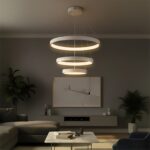kelvo® NEMESIS KLV-101-0218 Κρεμαστό Φωτιστικό Οροφής LED 100W 10000lm 180° AC 220-240V IP20 Ρυθμιζόμενο Λευκό CCT με Χειριστήριο από 2700K έως 6000K Dimmable - Lumileds SMD Chip - Λευκό Ματ - Μ60 x Π60 x Υ60cm - 3 Χρόνια Εγγύηση