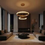 kelvo® DIAMOND KLV-101-0236 Κρεμαστό Φωτιστικό Οροφής LED 75W 7500lm 360° AC 220-240V IP20 Ρυθμιζόμενο Λευκό CCT με Χειριστήριο από 2700K έως 6000K Dimmable - Lumileds SMD Chip - Χρυσό Πλατίνα - Μ60 x Π60 x Υ40cm - 3 Χρόνια Εγγύηση