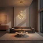 kelvo® KIBOO KLV-101-0262 Κρεμαστό Φωτιστικό Οροφής LED 36W 3600lm 360° AC 220-240V IP20 Ρυθμιζόμενο Λευκό CCT με Χειριστήριο από 2700K έως 6000K Dimmable - Lumileds SMD Chip - Χρυσό Πλατίνα - Μ40 x Π40 x Υ40cm - 3 Χρόνια Εγγύηση