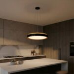 kelvo® BARCHETTA KLV-101-0266 Κρεμαστό Φωτιστικό Οροφής LED 72W 7200lm 120° AC 220-240V IP20 Ρυθμιζόμενο Λευκό CCT με Χειριστήριο από 2700K έως 6000K Dimmable - Lumileds SMD Chip - Μαύρο & Σαμπανιζέ Χρυσό Ματ - Μ48 x Π48 x Υ8.2cm - 3 Χρόνια Εγγύηση