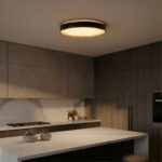 kelvo® BARCHETTA KLV-101-0266-V2 Φωτιστικό Οροφής LED 72W 7200lm 120° AC 220-240V IP20 Ρυθμιζόμενο Λευκό CCT με Χειριστήριο από 2700K έως 6000K Dimmable - Lumileds SMD Chip - Μαύρο & Σαμπανιζέ Χρυσό Ματ - Μ48 x Π48 x Υ8.2cm - 3 Χρόνια Εγγύηση