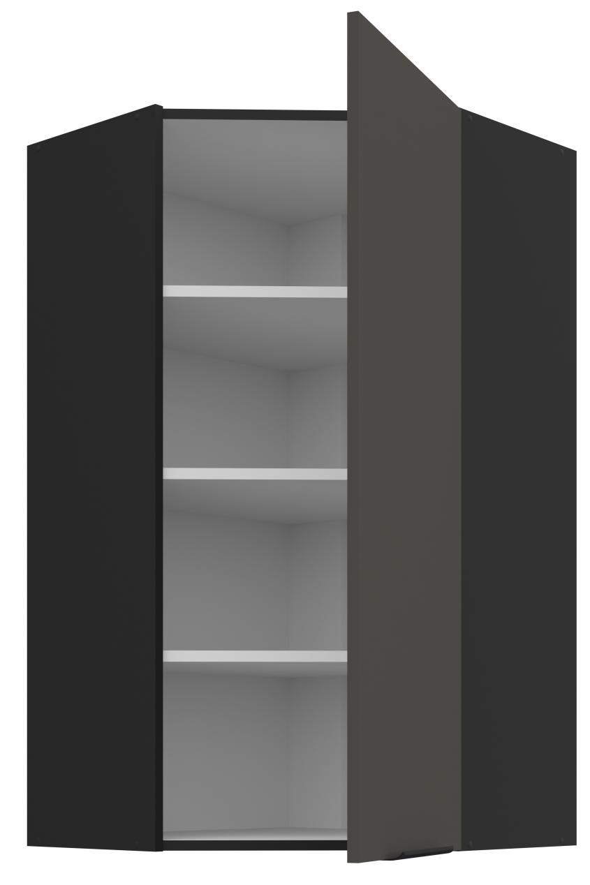 Κρεμαστό ντουλάπι γωνιακό Arianna 60x60 GN 108 1F-Γκρι - Image 2