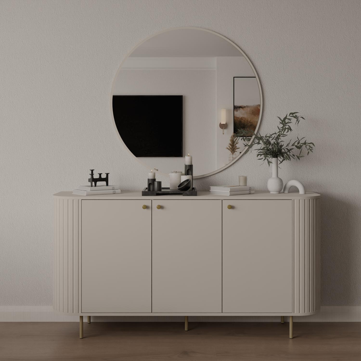 Μπουφές Ovelia 3D-Μπεζ - Image 2